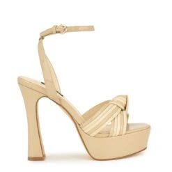 Nine West Irna Platform Ankle Strap Knotted Sandals