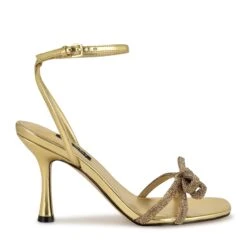 Nine West Ivid Rhinestone Bow Sandals