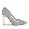 Nine West Freshe Rhinestone Mesh Pumps