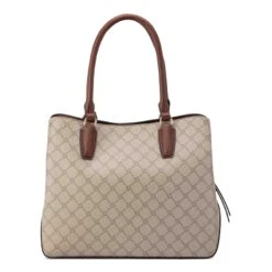 Lakelyn Carryall -Nine West Shop NGG567109 BEIGELOGOMAHOGANYLAKELYN3COMPCARRYALL BZ