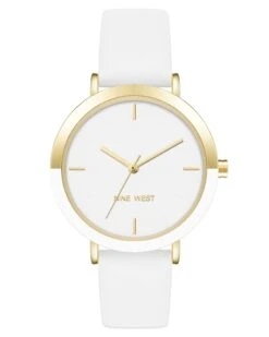 Two-Tone Bezel Strap Watch