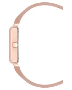 Square Case Smooth Strap Watch -Nine West Shop NW 2670RGBH SIDE