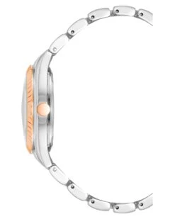 Coin Edge Bezel Watch -Nine West Shop NW 3005GNRT SIDE