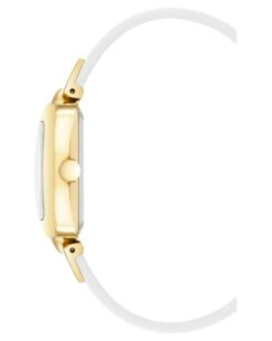 Petite Heritage Rectangular Case Watch -Nine West Shop NW 3120GPWT SIDE