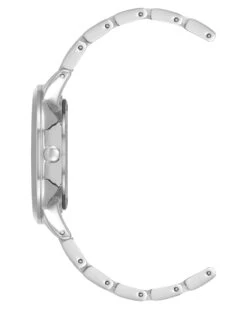 Easy-to-Read Sunburst Dial Watch -Nine West Shop NW 3127SVSV SIDE