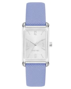 Saffiano Strap Rectangular Watch