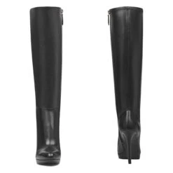 Nine West Quizme Wide Calf Platform Leather Boots -Nine West Shop PG.NWQUIZME.BLACKWIDELE.25035216.4KV.BZ