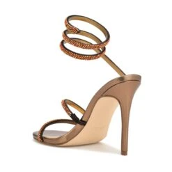 Nine West Maskil Ankle Wrap Heeled Sandals 9 Nine West Maskil Ankle Wrap Heeled Sandals -Nine West Shop PG.WNMASKIL2 GOL01.AZ