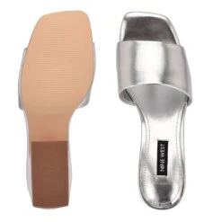Nine West Oklee Platform Slide Sandals 13 Nine West Oklee Platform Slide Sandals -Nine West Shop PG.WNOKLEE3 SIL01.TO