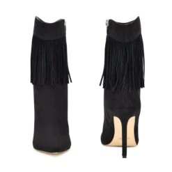Nine West Tries Heeled Fringe Booties -Nine West Shop PG.WNTRIES2 BLK01.FB