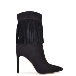 Nine West Tries Heeled Fringe Booties