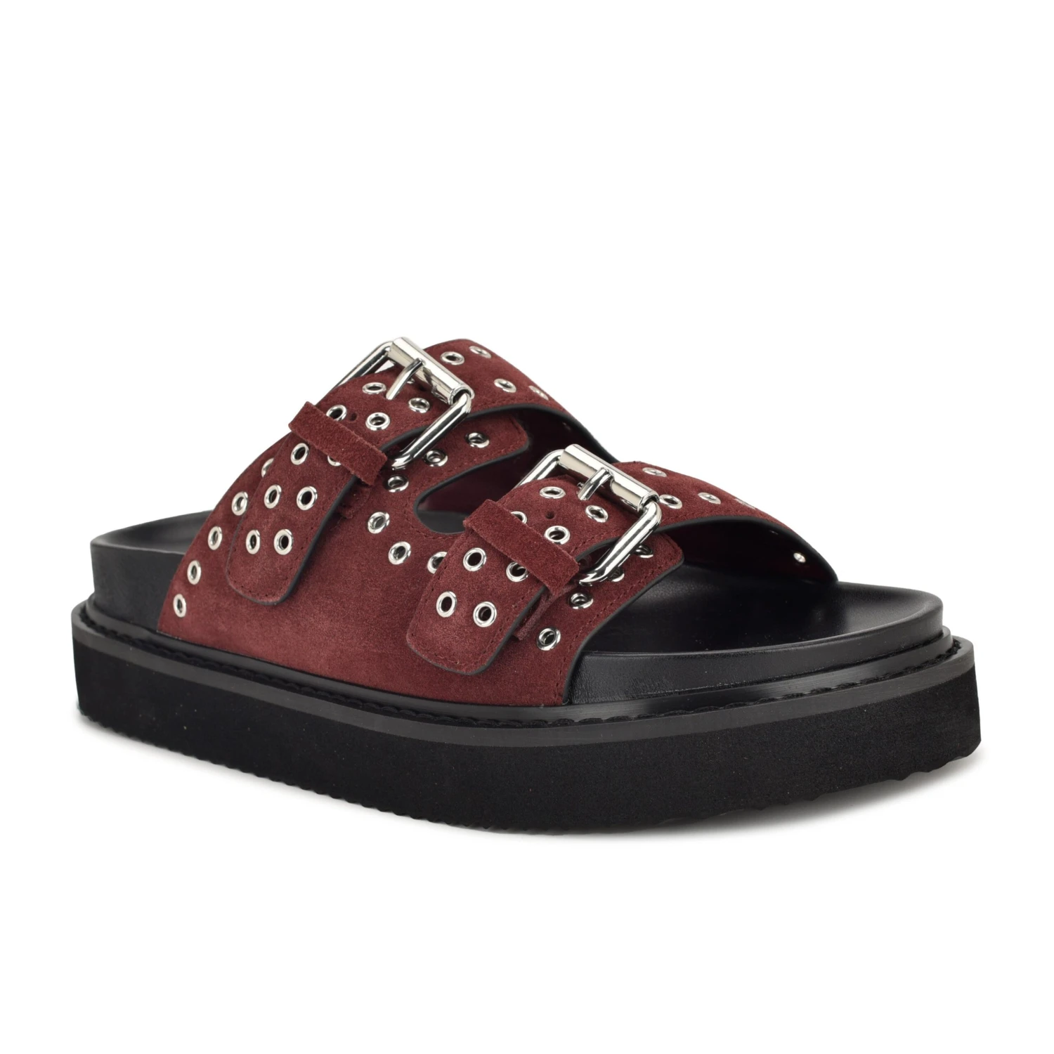 Nine West Eleny Buckle Slide Sandals 4 Nine West Eleny Buckle Slide Sandals - Image 2