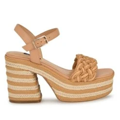 Nine West Cinka Woven Platform Sandals